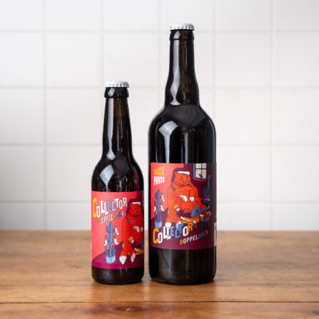 Photo des bouteilles 33cl et 75cl de la bière Collector